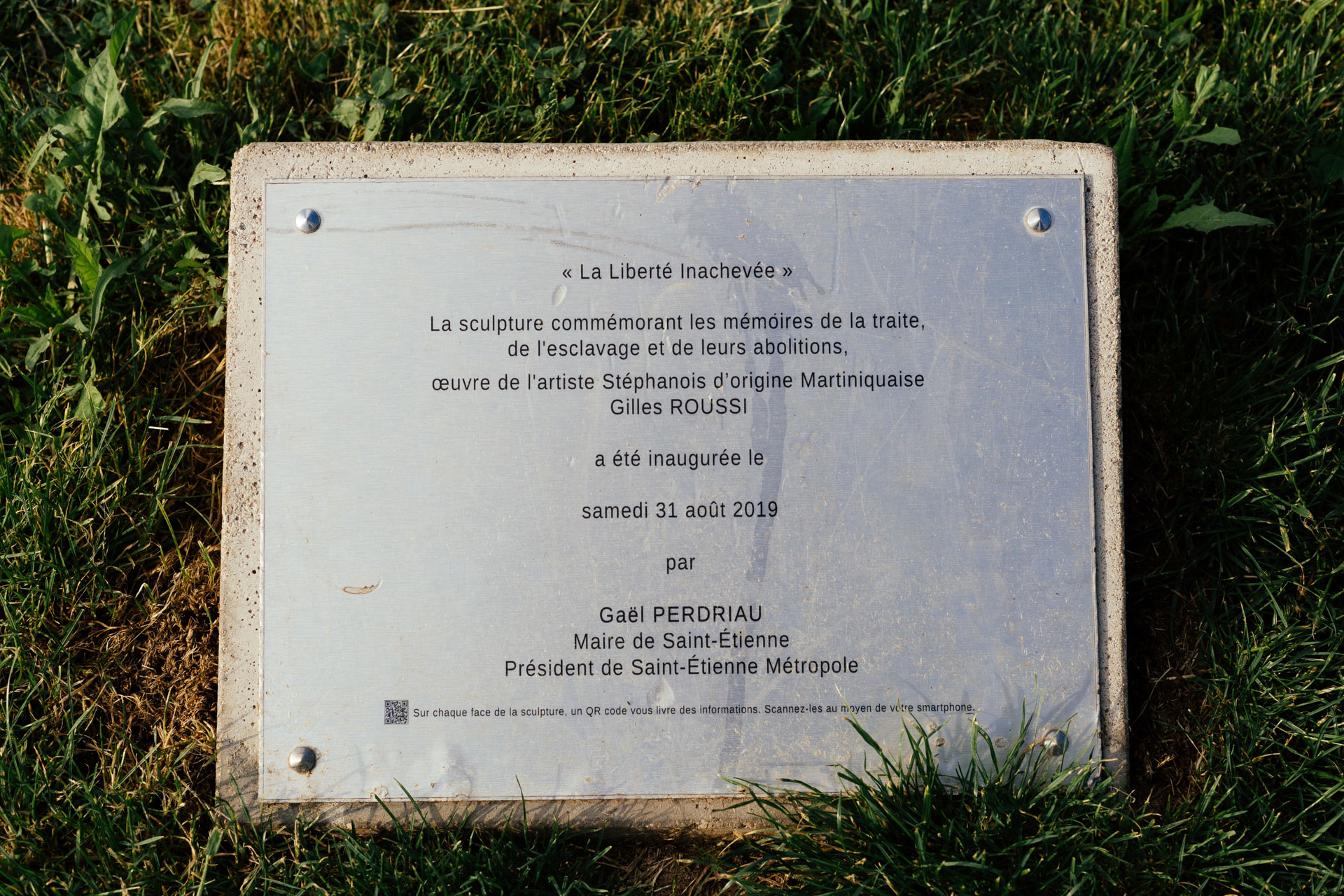 Plaque La Liberté Inachevée